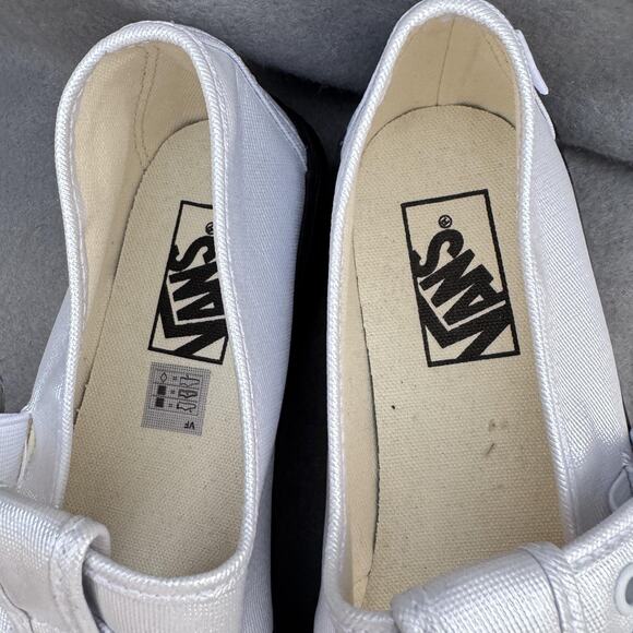 Vans Premium Style 93 Mary Jane White Pearlized Coated Canvas Sneakers Womens 8 - Picture 7 of 12